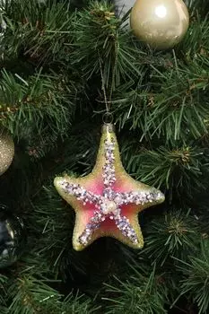 Елочная игрушка стеклянная Морская звезда Holiday Classics