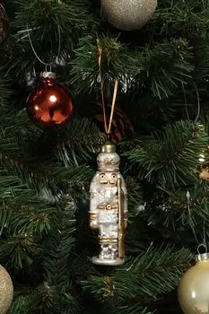 Елочная игрушка стеклянная Nutcracker COINCASA