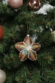 Елочная игрушка стеклянная Ракушка GOODWILL