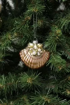 Елочная игрушка стеклянная Ракушка Острова Океании Holiday Classics