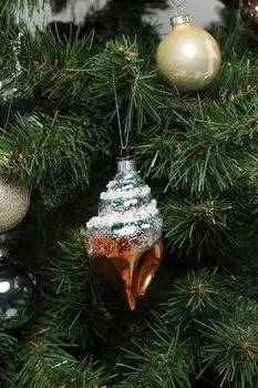 Елочная игрушка стеклянная Ракушка Пляжи Варадеро Holiday Classics