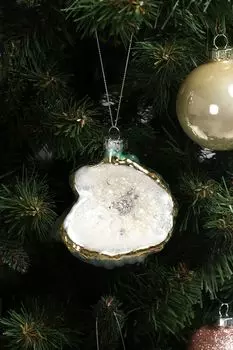 Елочная игрушка стеклянная Ракушка с жемчужинками Holiday Classics