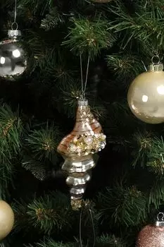Елочная игрушка стеклянная Ракушка Турителла Holiday Classics