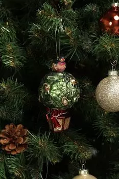 Елочная игрушка стеклянная Рождественский куст Holiday Classics