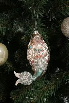 Елочная игрушка стеклянная Русалка Holiday Classics