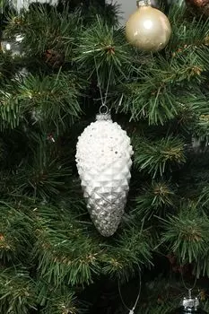 Елочная игрушка стеклянная Шишка Holiday Classics