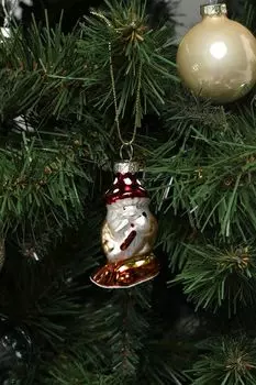 Елочная игрушка стеклянная Сказочный мухомор Holiday Classics