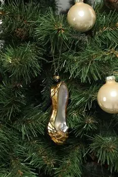 Елочная игрушка стеклянная Туфли в ассортименте Holiday Classics