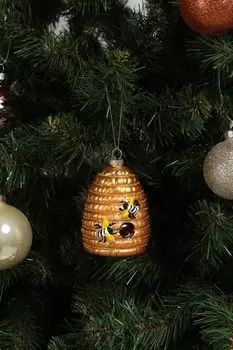 Елочная игрушка стеклянная Улей GOODWILL