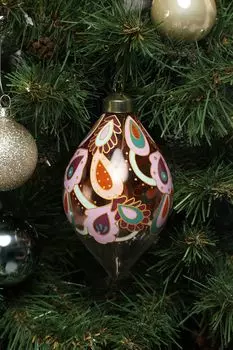 Елочная игрушка стеклянная в ассортименте EDG