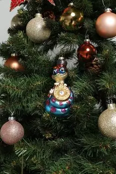 Елочная игрушка стеклянная Змея Джентльмен Holiday Classics