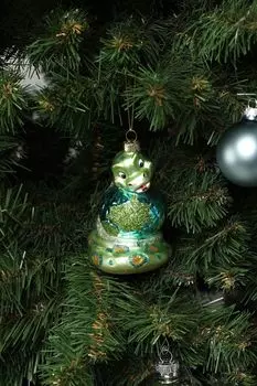 Елочная игрушка стеклянная Змея Путешествие в неизведанное Holiday Classics