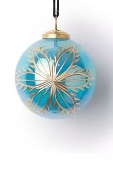 Елочный шар с декором 10 см Karlsbach