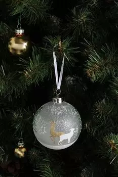 Елочный шар с декором Boschetto COINCASA