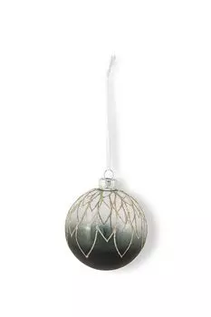 Елочный шар с узором 8 см COINCASA