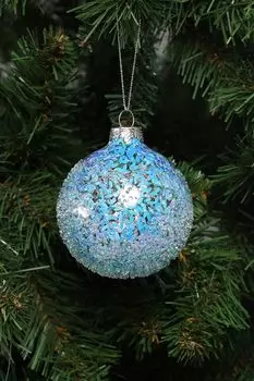 Елочный шар стеклянный Ледяной дождь Holiday Classics