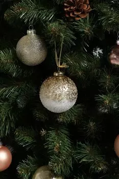 Елочный шар стеклянный с декором Holiday Classics