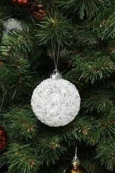 Елочный шар стеклянный с декором Holiday Classics