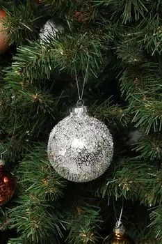 Елочный шар стеклянный с декором Holiday Classics