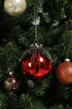 Елочный шар стеклянный с декором Karlsbach