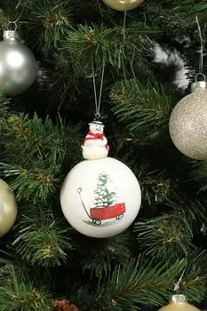 Елочный шар стеклянный в ассортименте COINCASA