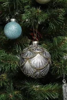 Елочный шар стеклянный в ассортименте COINCASA