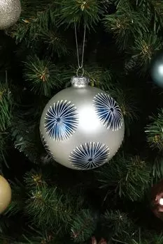 Елочный шар стеклянный в ассортименте EDG