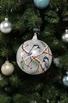 Елочный шар стеклянный в ассортименте GOODWILL