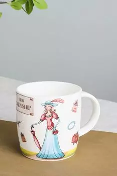 Фарфоровая кружка с принтом Hobbi 21maison