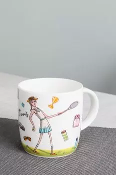 Фарфоровая кружка с принтом Hobbi 21maison