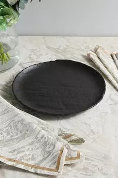 Фарфоровая тарелка Vulcania Black Tognana