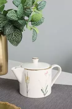 Фарфоровый заварочный чайник с принтом Porland
