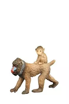 Фигурка Обезьяна Мандрил с детенышем серии Мир диких животных Masai Mara