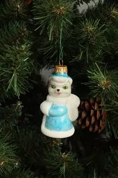 Формовая елочная игрушка Кошечка Max Christmas