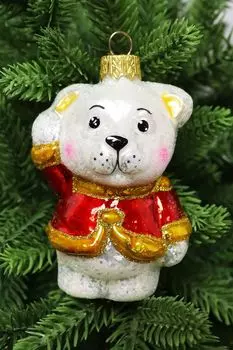 Формовая елочная игрушка Медвежонок Max Christmas