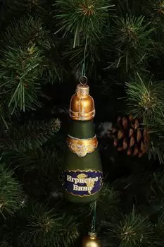 Формовая елочная игрушка Шампанское Max Christmas