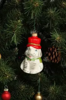 Формовая елочная игрушка Слон в шляпе Max Christmas