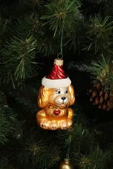 Формовая елочная игрушка Собачка цирковая Max Christmas