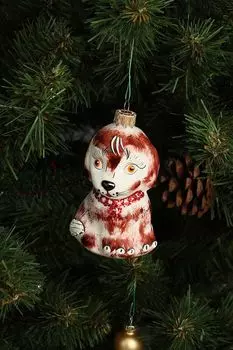 Формовая елочная игрушка Собачка Max Christmas