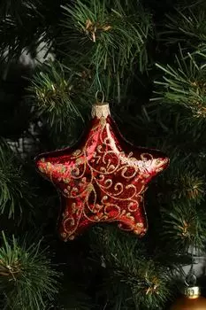Формовая елочная игрушка Звезда Max Christmas
