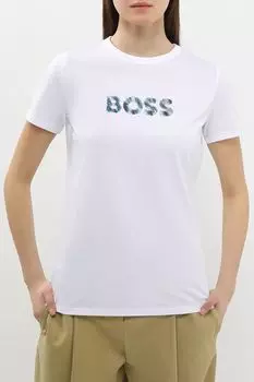 Футболка хлопковая с логотипом BOSS