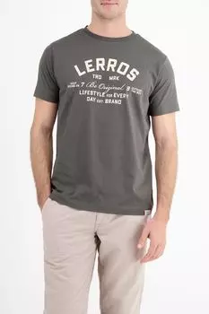 Футболка хлопковая с принтом LERROS