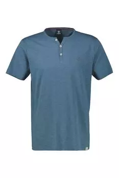 Футболка хлопковая с воротником на пуговицах LERROS