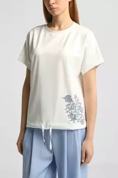 Футболка хлопковая с принтом на кулиске Auranna