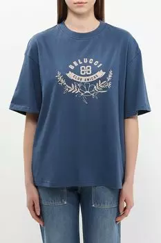 Футболка хлопковая с принтом BELUCCI