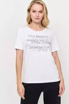 Футболка со стразами Franco Vello