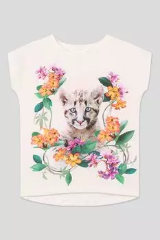 Футболка хлопковая без рукава с принтом Molo