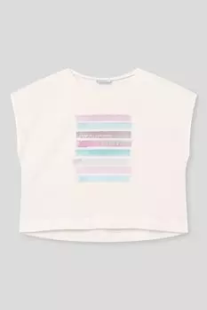 Футболка хлопковая без рукавов с принтом Mayoral