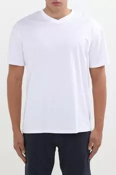 Футболка хлопковая c v-вырезом MARCO DI RADI