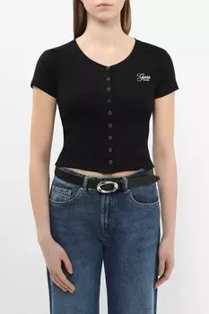 Футболка хлопковая на кнопках Guess Jeans
